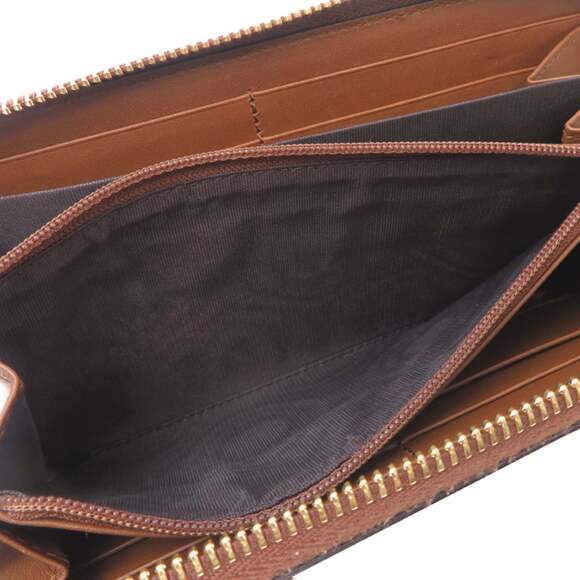 Gucci Women's Zip-Around Long Wallet 456863 GG Supreme Beige - Picture 6 of 9